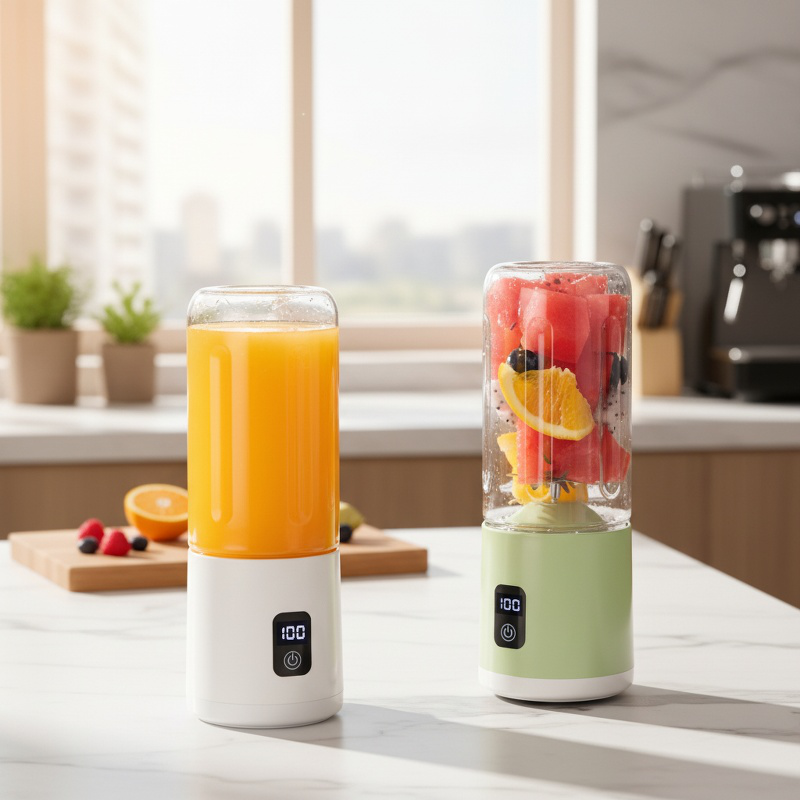 Portable home juicing cup with digital display