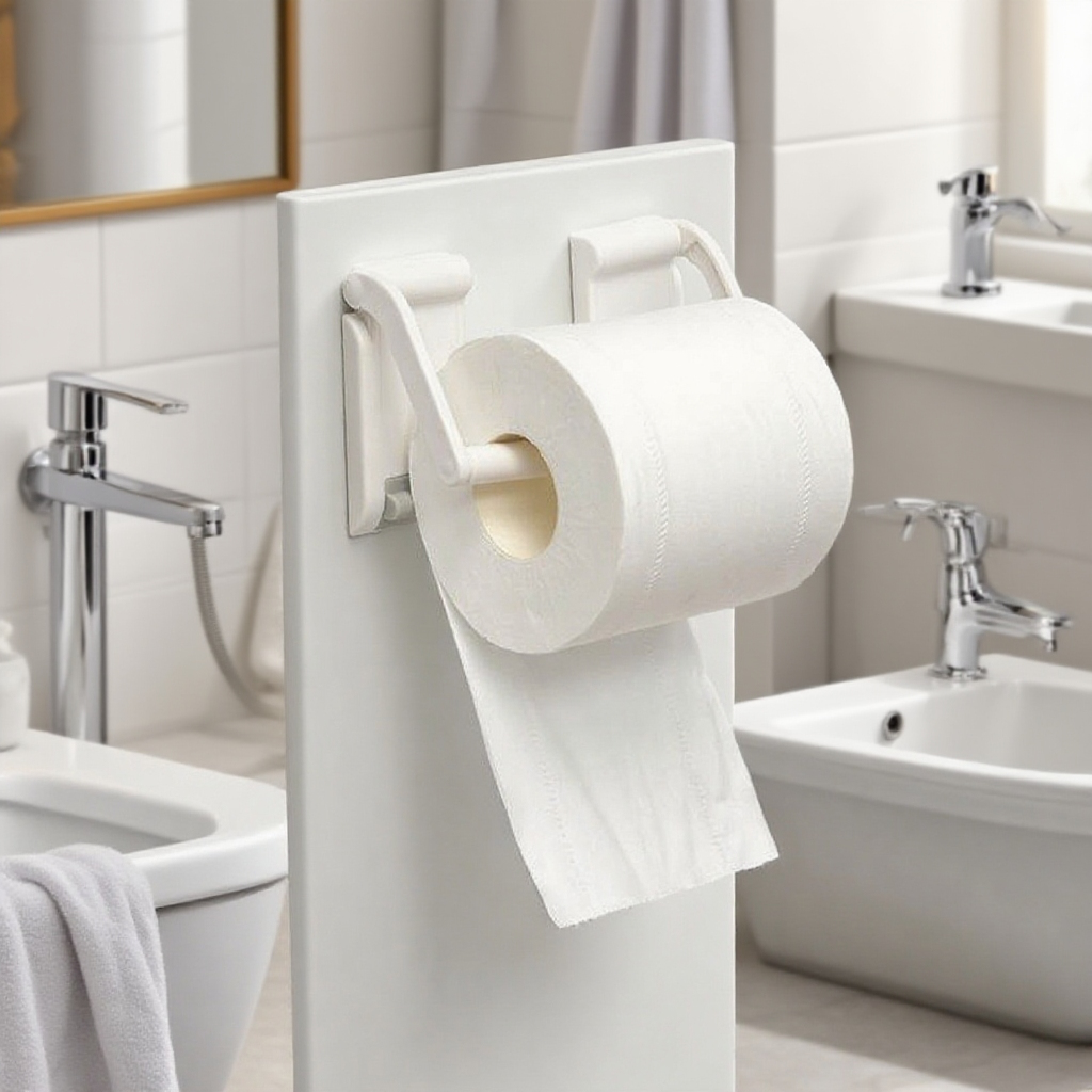 가정용 자기 흡입식 두루마리 종이 랩수납대