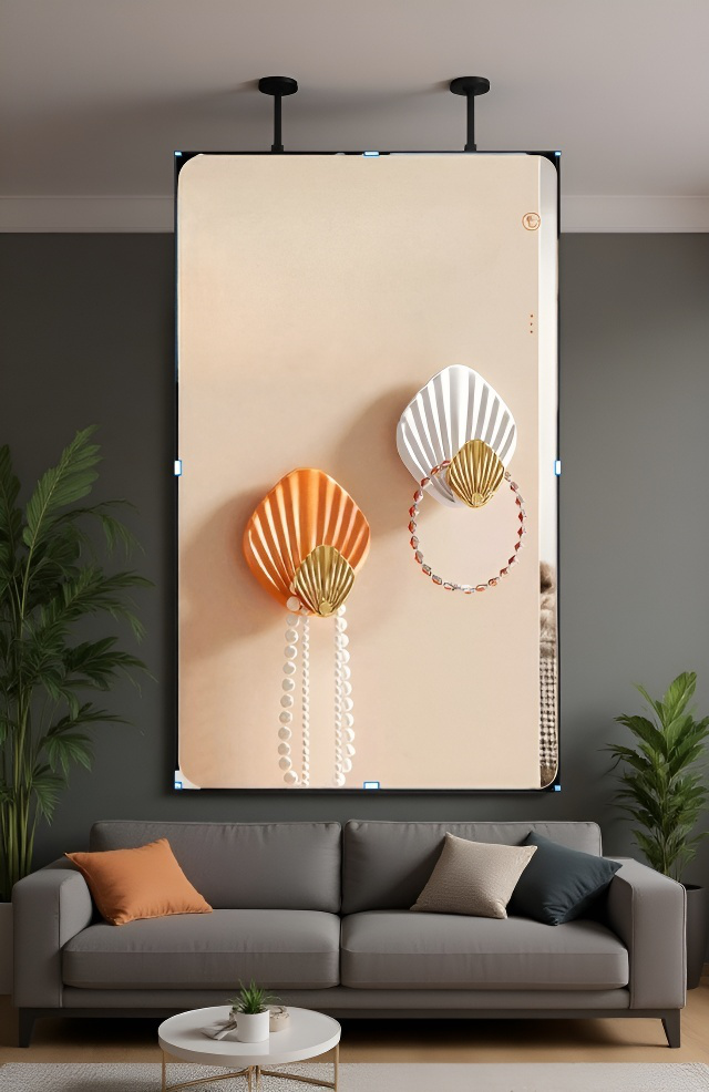 Detail moderního háčku ve tvaru skořápky