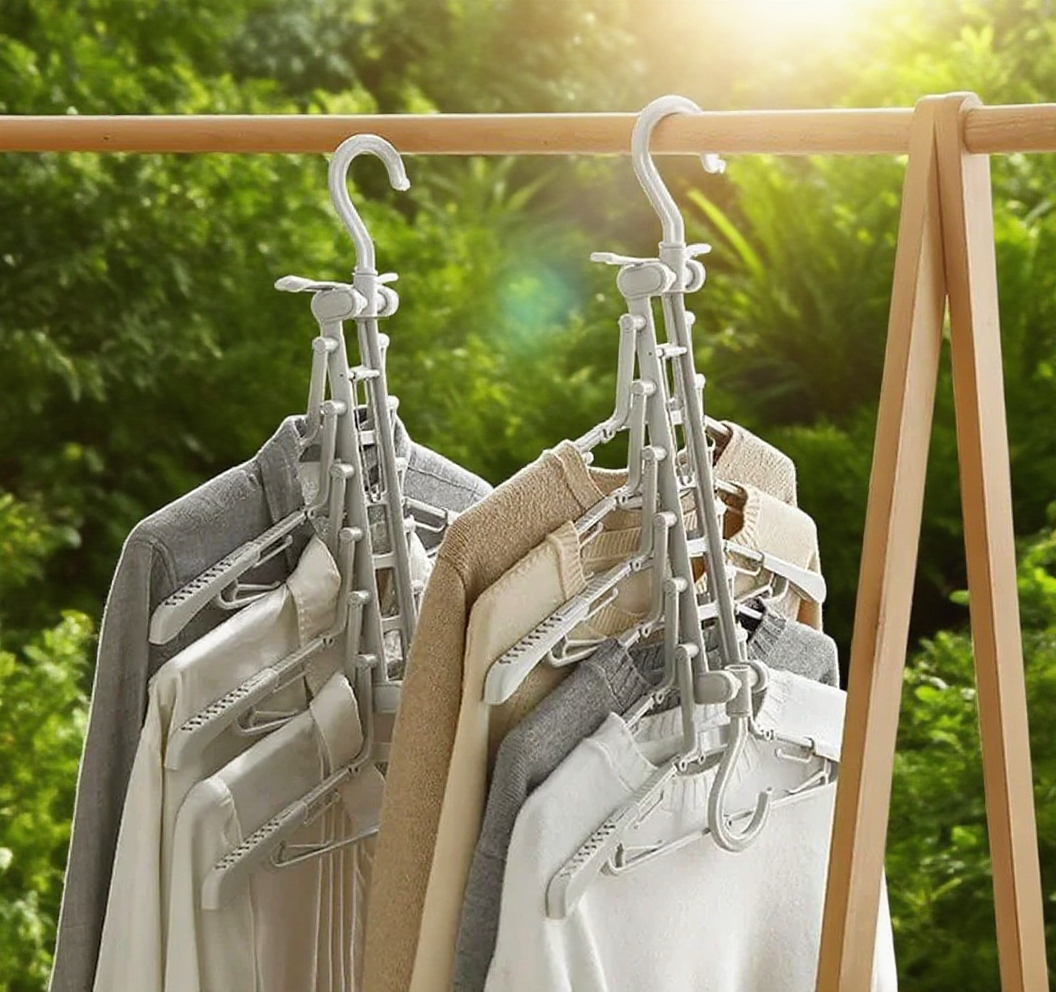 Praktyczny składany wieszak na ubrania