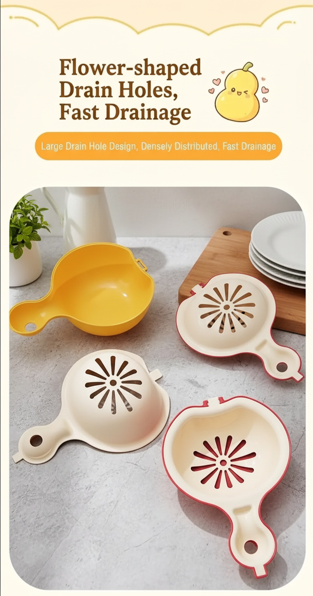 Versatile Drain Basket for Pasta, Rice, and More