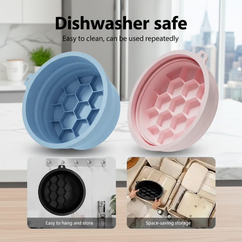 Amazon Home Furnishings Ice Compress Folding Basin Facial Cooling Care Washbasin Folding Basin Ice T