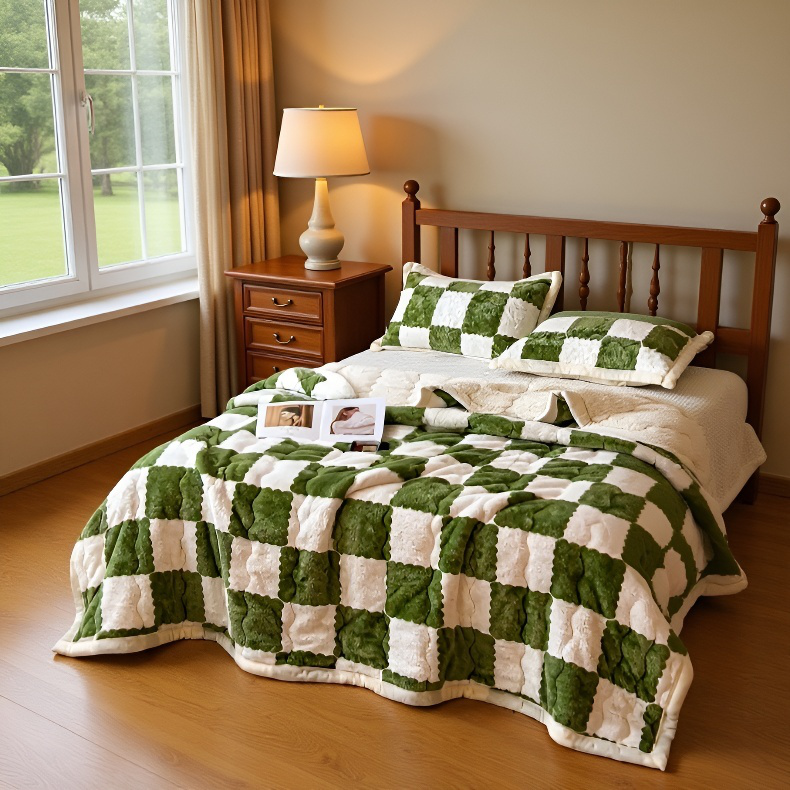 Manta multifuncional de doble cara en sofá