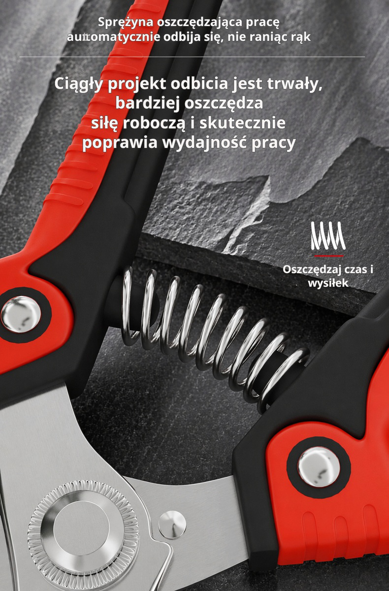 Sekator ręczny w trakcie pracy