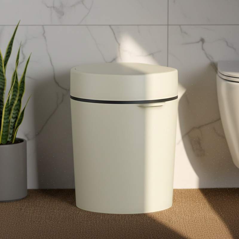 Cubo de basura de cocina de gran capacidad con almacenamiento y tapa