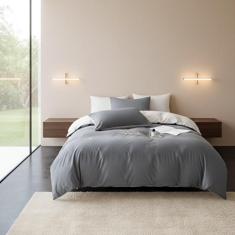 Elegant Embroidered Four-Piece Luxury Bedding Set
