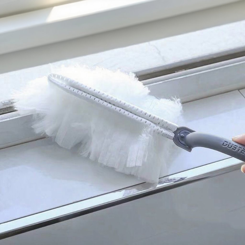 【ハンディダスター】静電気ホコリ取り、替えモップ付き、水洗い可、ホコリ飛び散らない