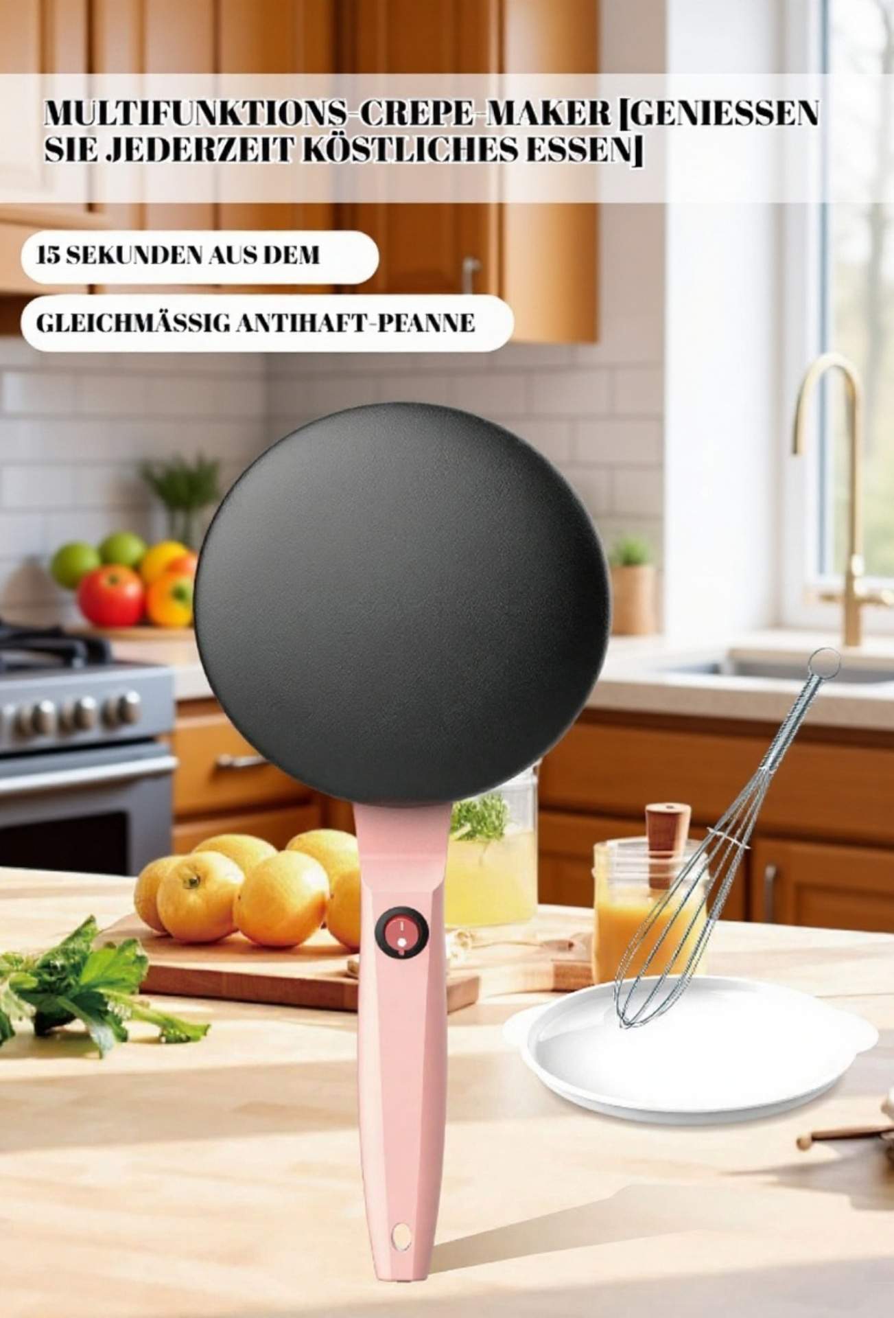 Frühlingspfannkuchen-Rollmaschine in moderner Küche