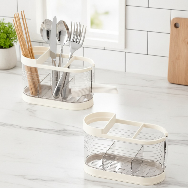 Practical and Aesthetic Kitchen Multi-Compartment Chopstick Organizer