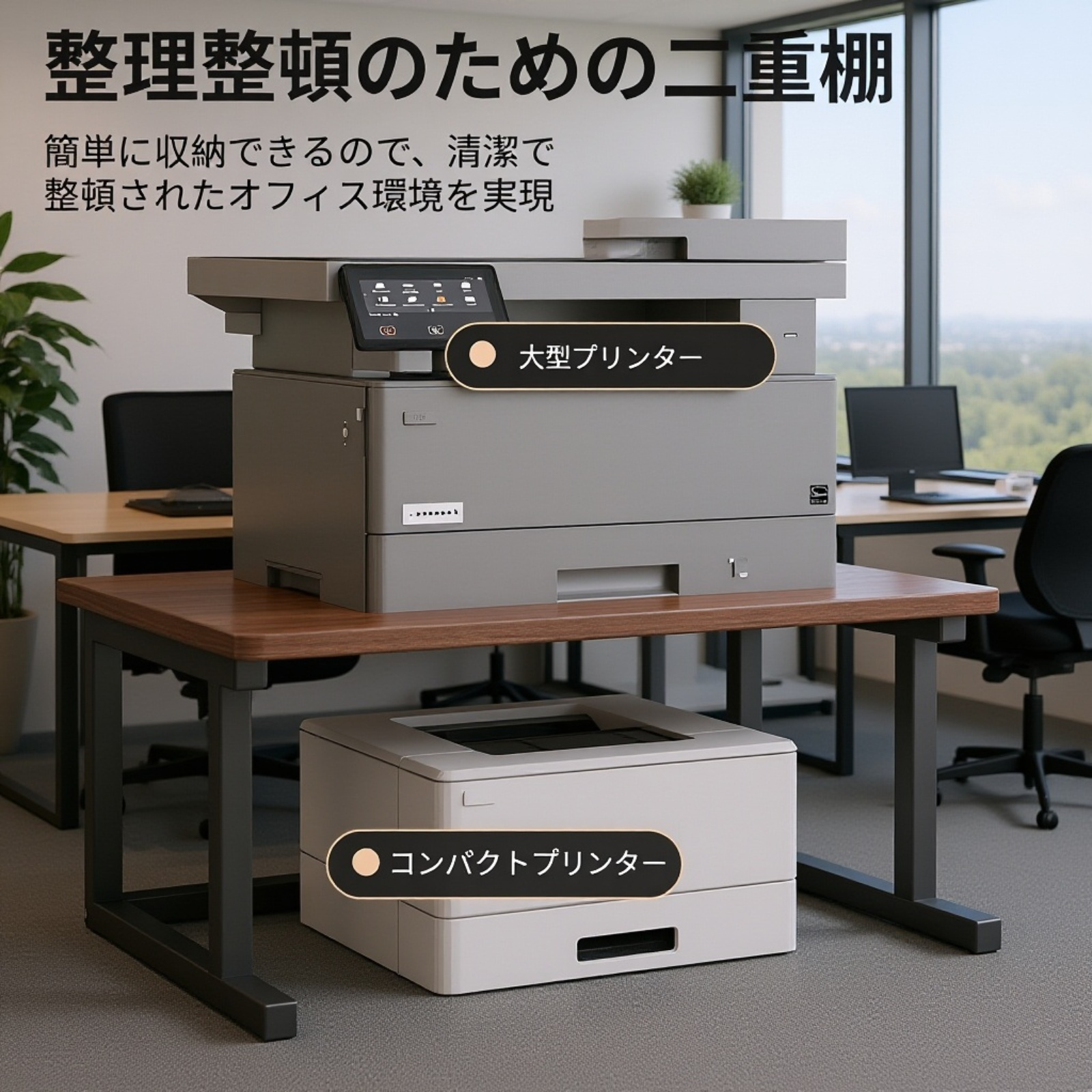 プリンター専用デスクラック 