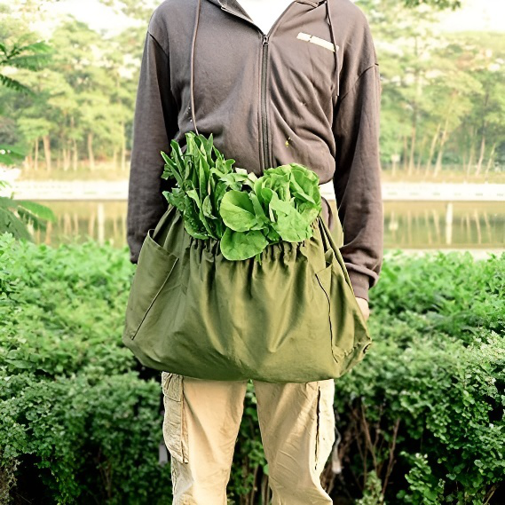  Tablier de jardin en toile robuste, grande capacité, pour désherbage et récolte