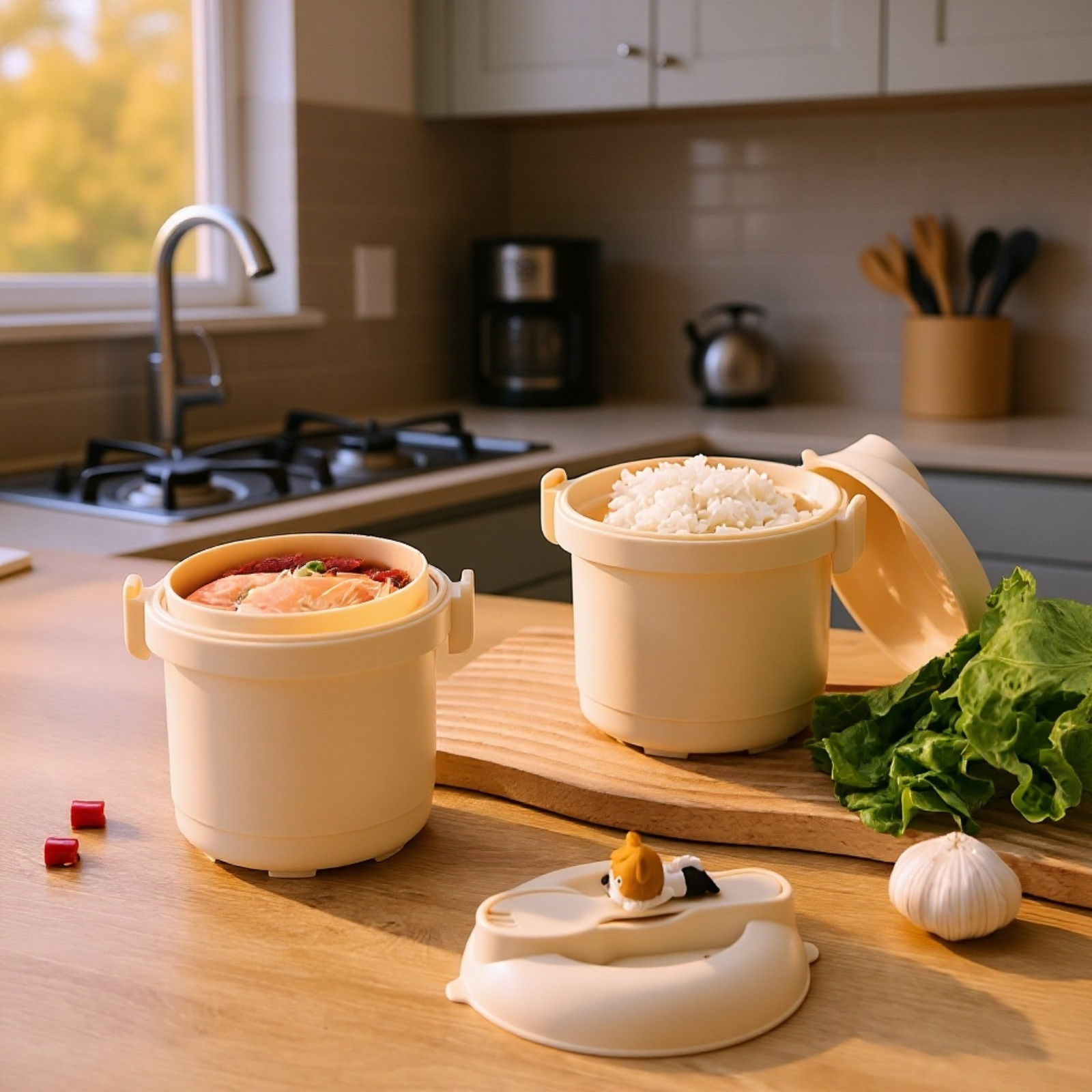  多機能電子レンジ用仕切り付き弁当箱