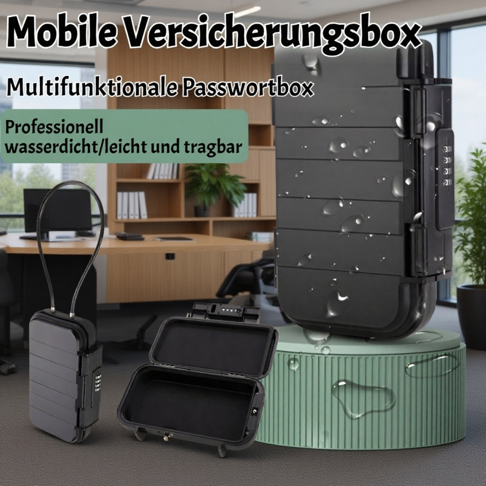 JMY wasserdichte Passwort-Schlüsselbox versiegelte Strandbox mobiler Safe