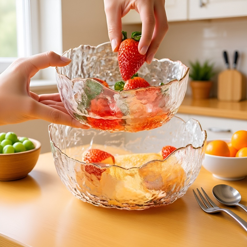 Popular fruit bowl with unique hammered texture