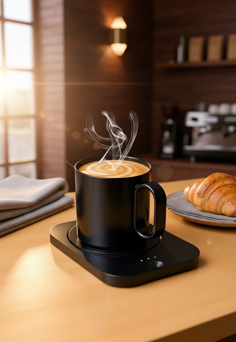Constant temperature cup pad with coffee mug