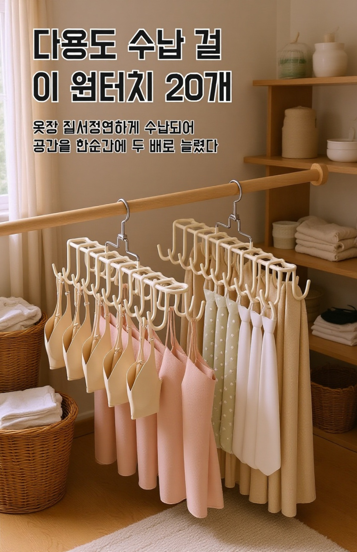 다기능 회전식 옷걸이 전체 이미지