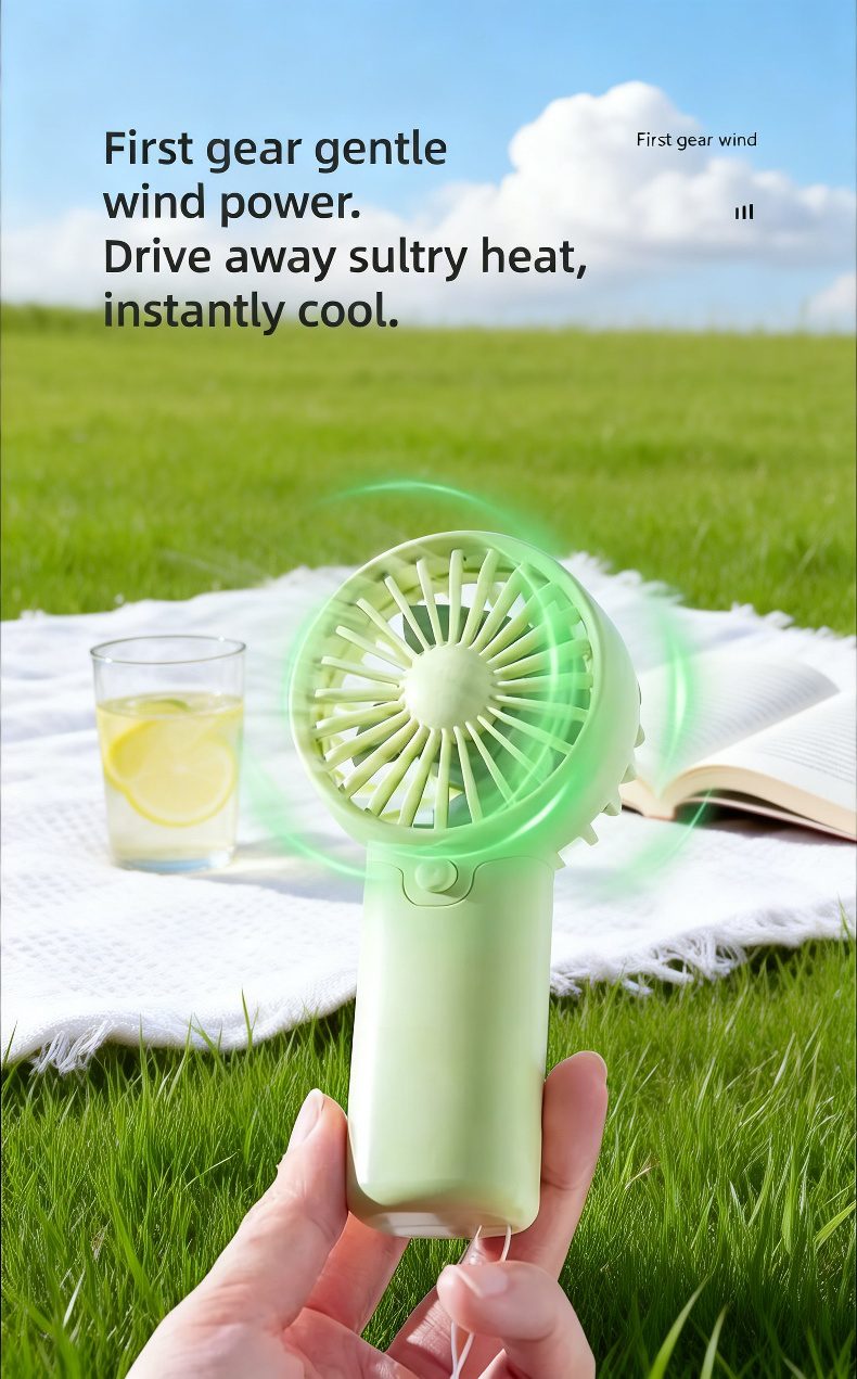Lightweight Handheld Fan with Powerful Airflow