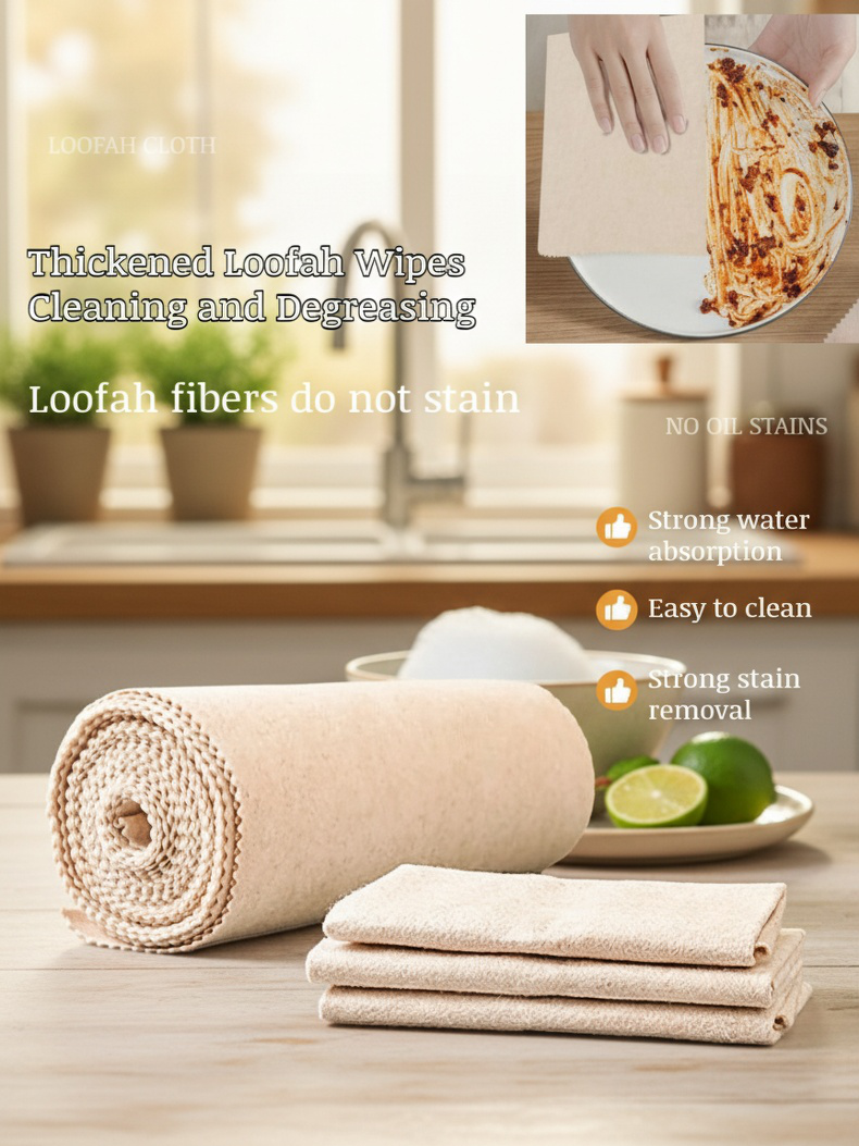 Loofah Plant Fiber Dishcloths Easy to Clean