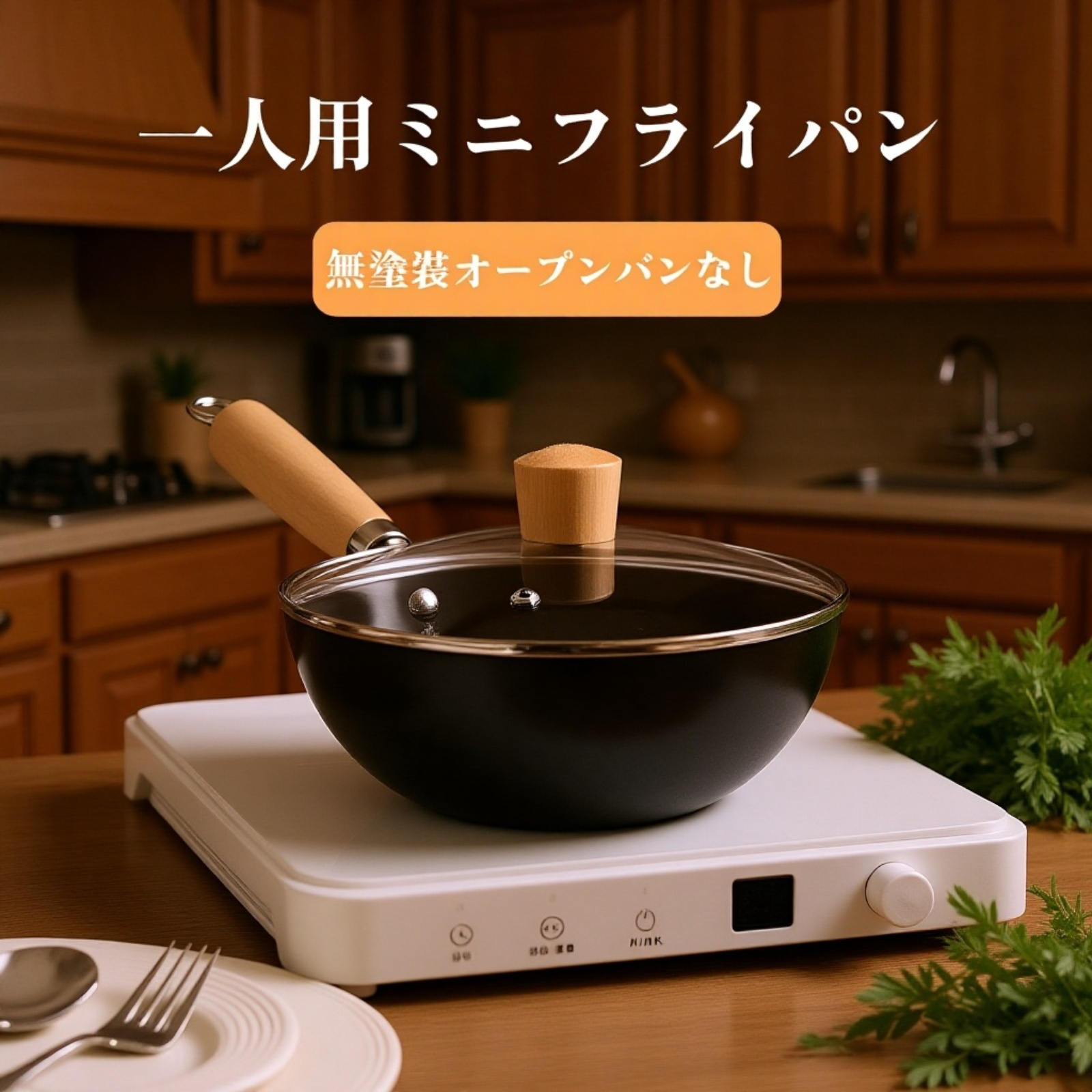 一人用ミニ家庭用ノンコーティングフライパン