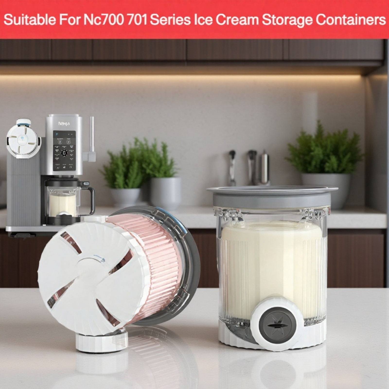 Nuevo producto de gran venta compatible con las tapas de las máquinas para hacer helado Ninja Swirl 