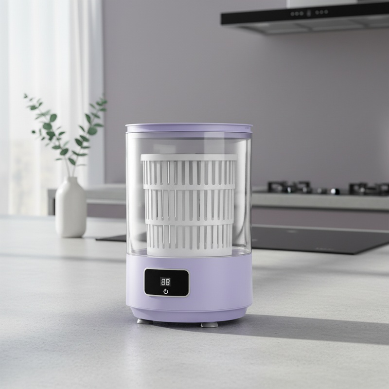 4L充電式ミニ洗濯機、洗濯乾燥一体型、ベビー服・寮の衣類・下着・靴下に最適