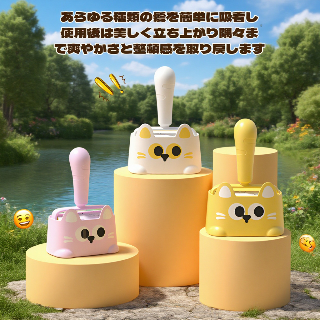 新しい猫柄・毛取りローラーセット