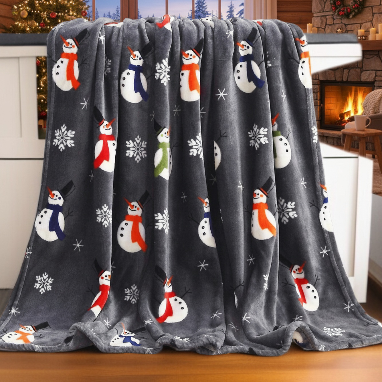 Sofa Flannel Cover Blanket Blanket Holiday Christmas Flannel Burgundy