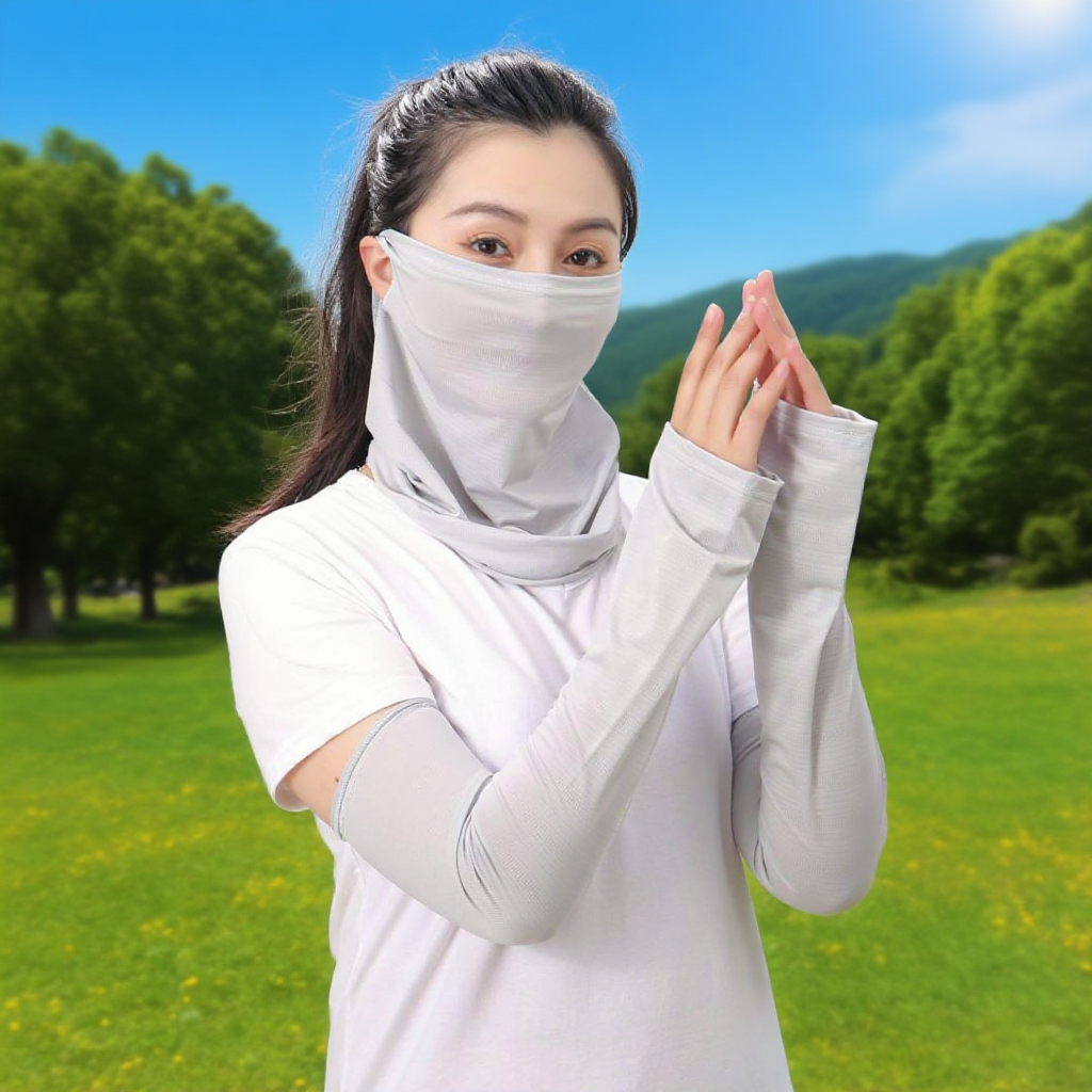 新作日焼け防止マスク・紫外線遮断アイスシルクアームカバー