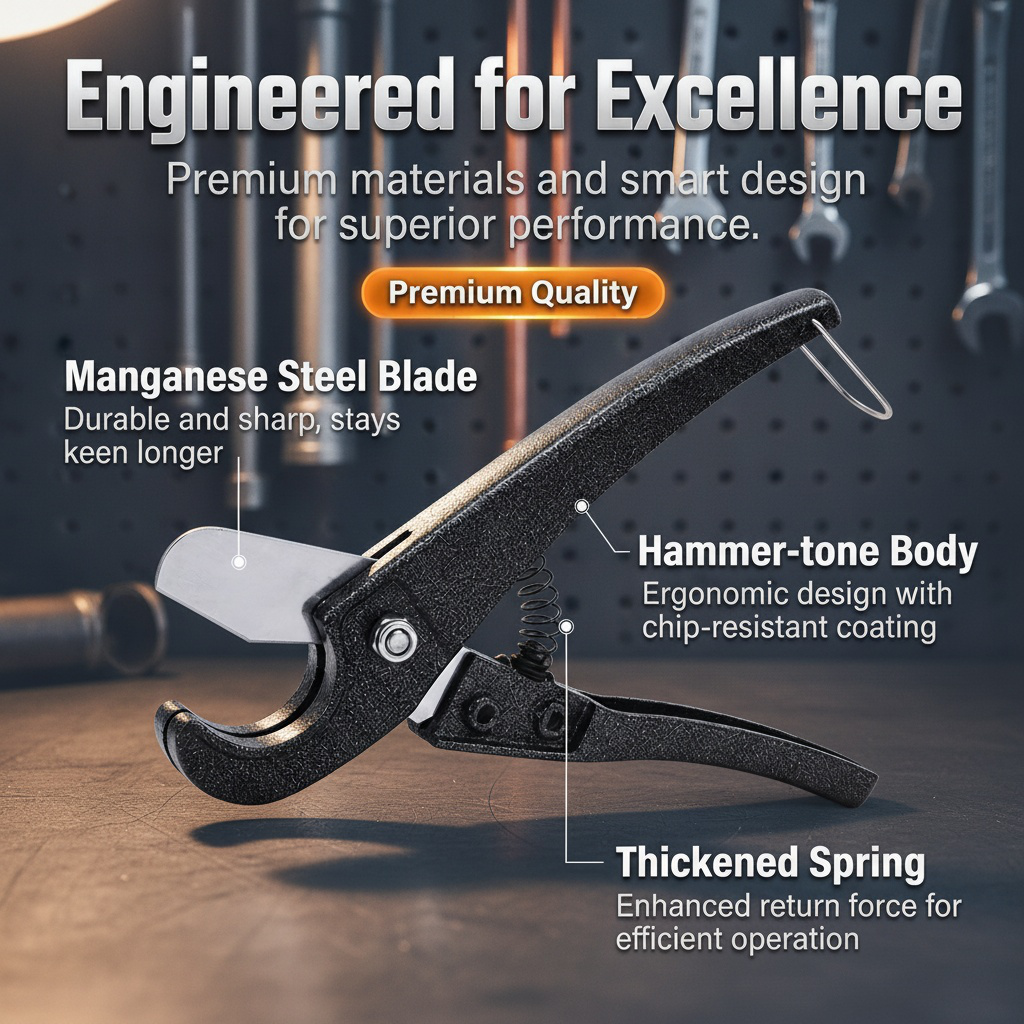 Multifunctional Plastic Pipe Cutter with ergonomic handle
