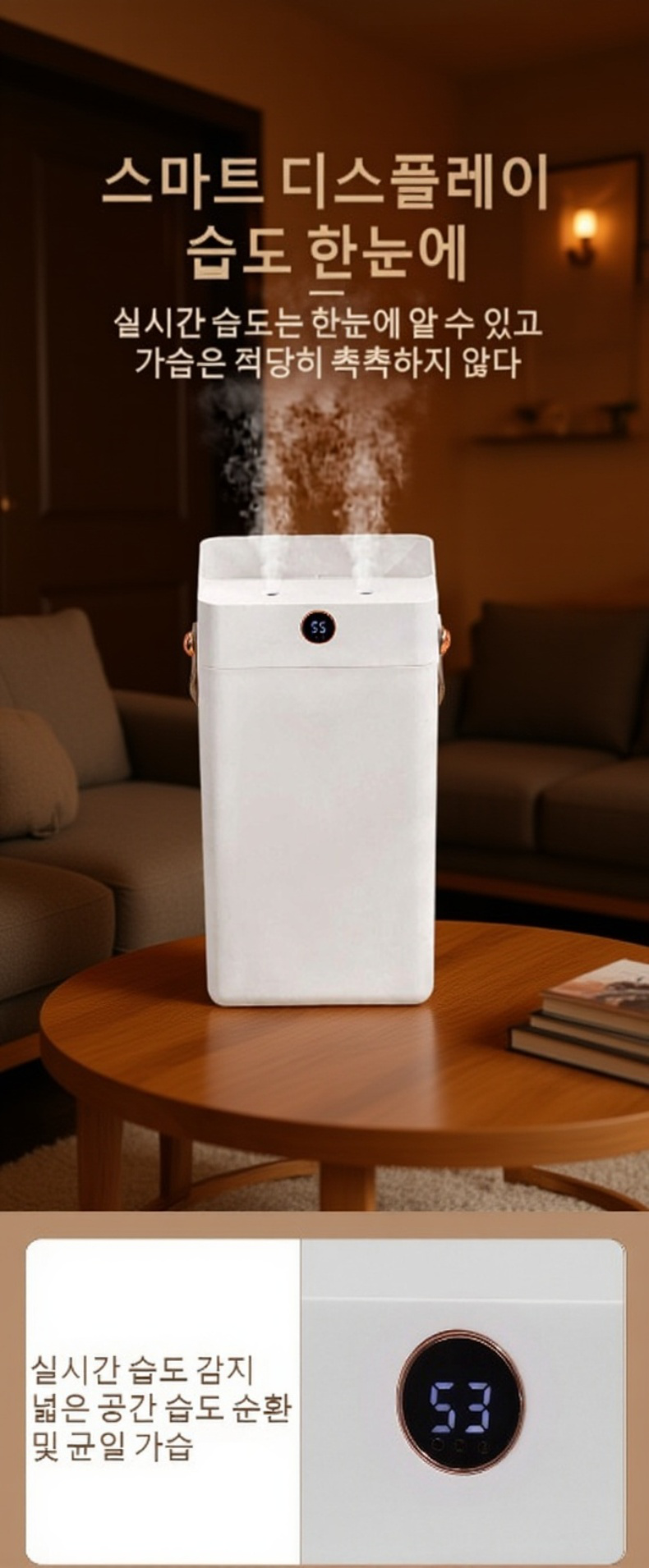 공기청정 기능을 겸비한 듀얼 스프레이 가습기