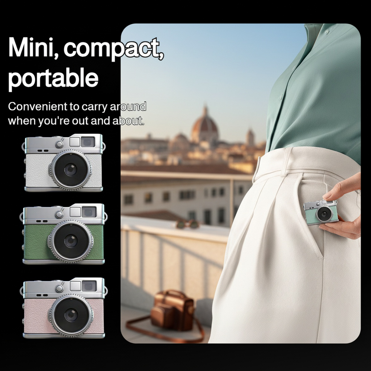 1080P Portable Student Pocket Retro Digital Camera