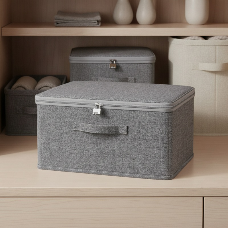 Cationic flip-top storage box for clothes, home textiles, large capacity, soft lid, wardrobe, layere