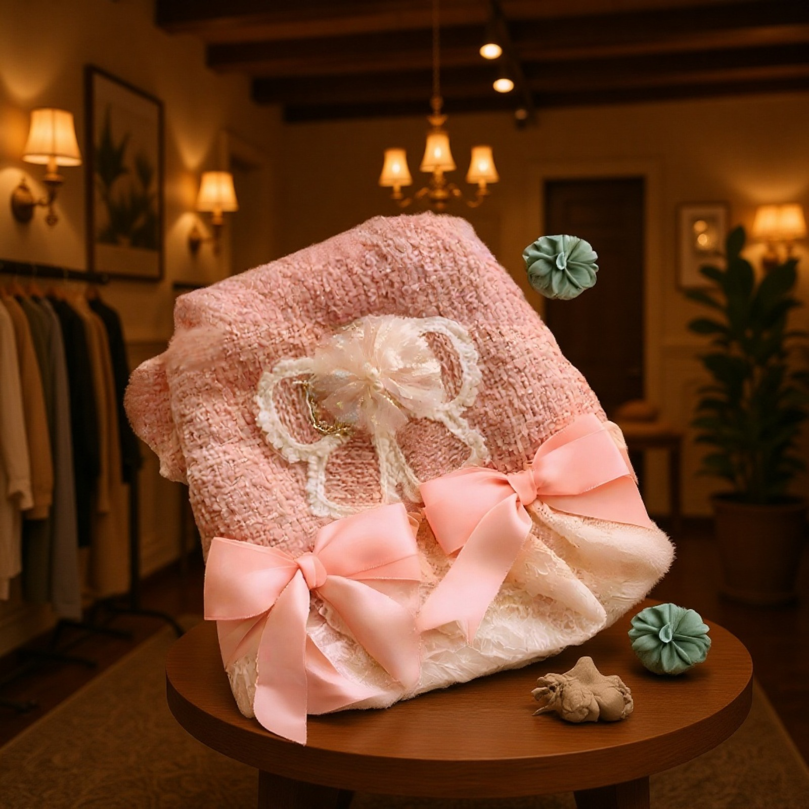 Vestido de princesa para gato y perro pequeño, abrigo grueso otoño/invierno, correa rosa