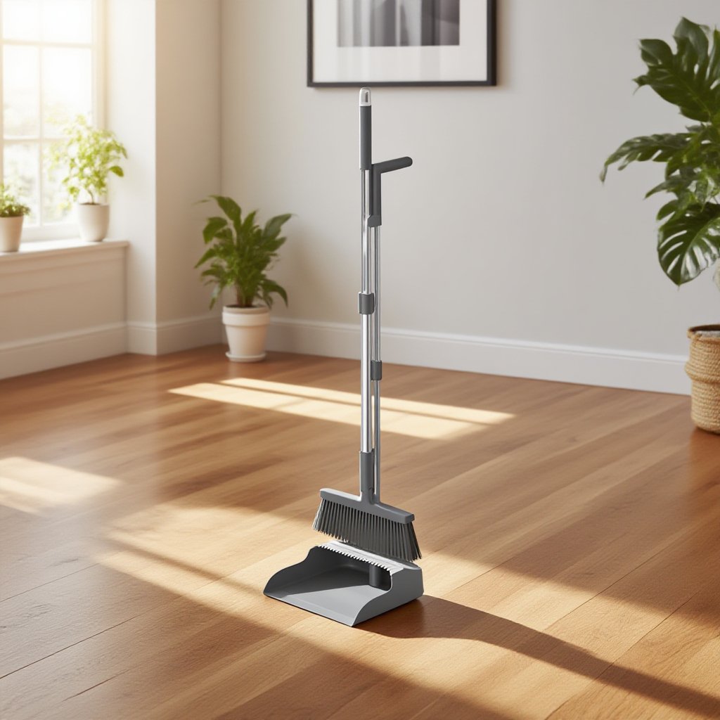 Sada koštěte a lopatky, kombinace na zametání s měkkými štětinami