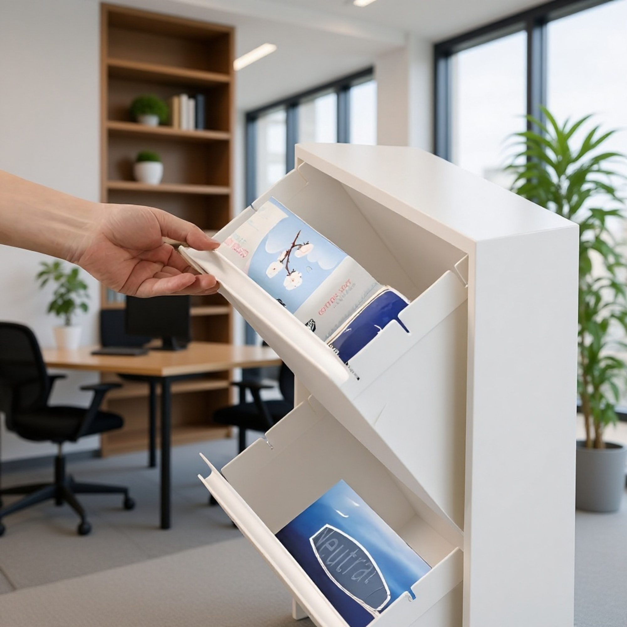Toy Storage Cabinet with Wheels, Home Living Room Organizer