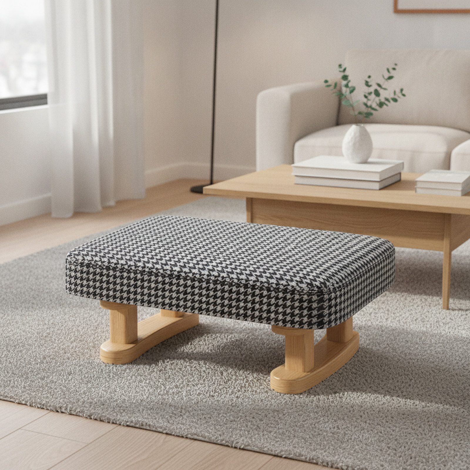 Multi-purpose low stool for small spaces