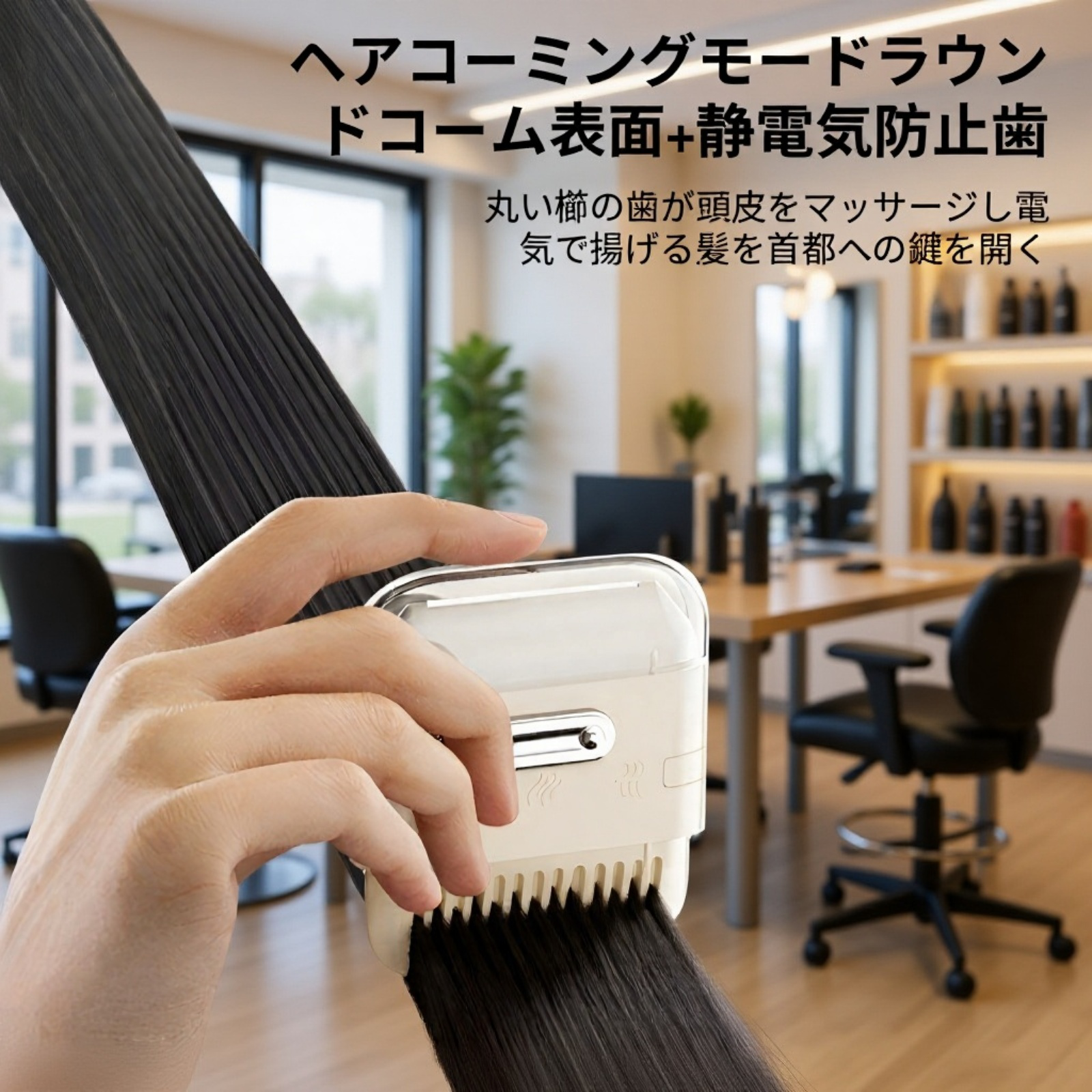 ヘアカッター すきカッター ヘアコーム 1台5役 【とかすだけで自然な前髪】 