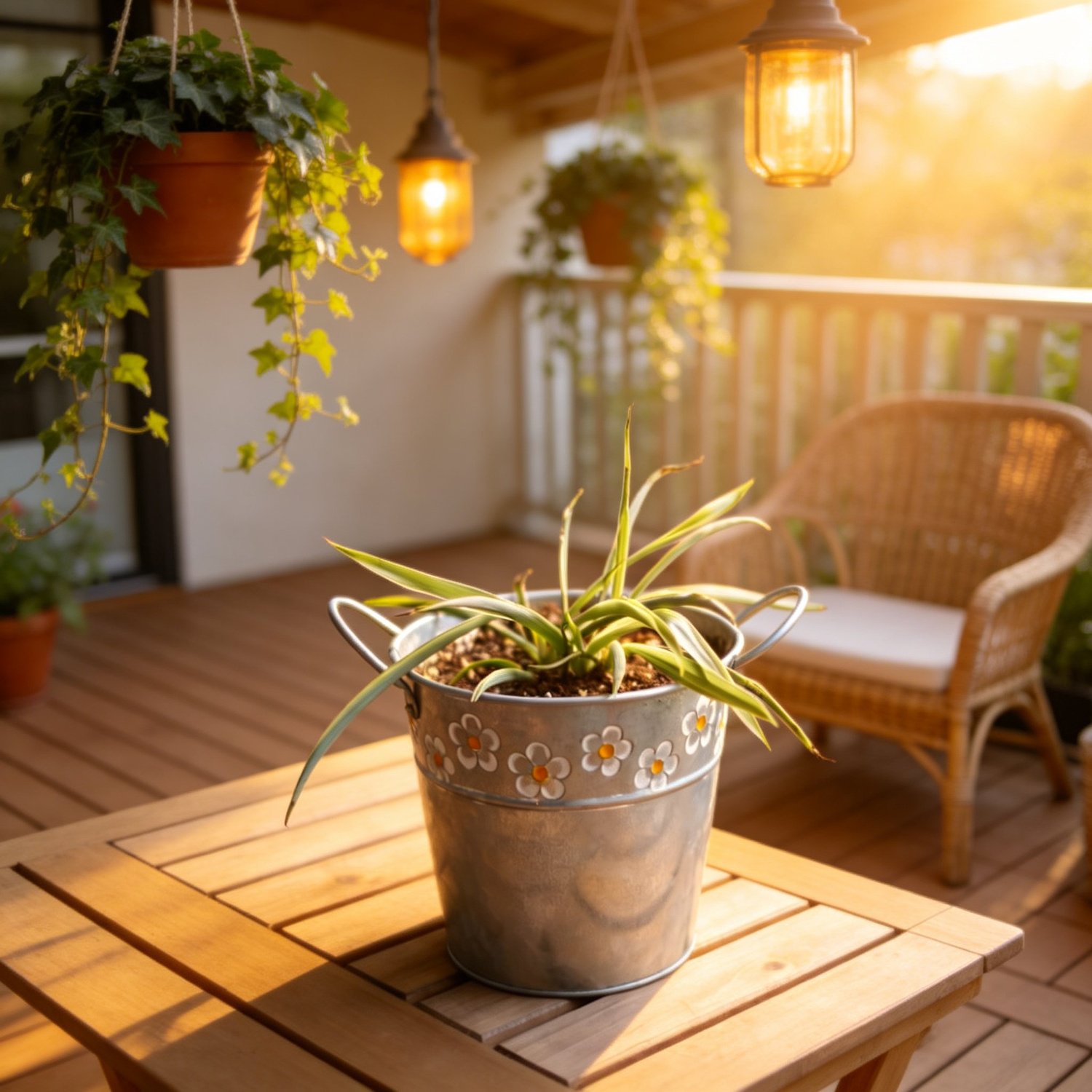 Test per flors amb estil retro de metall