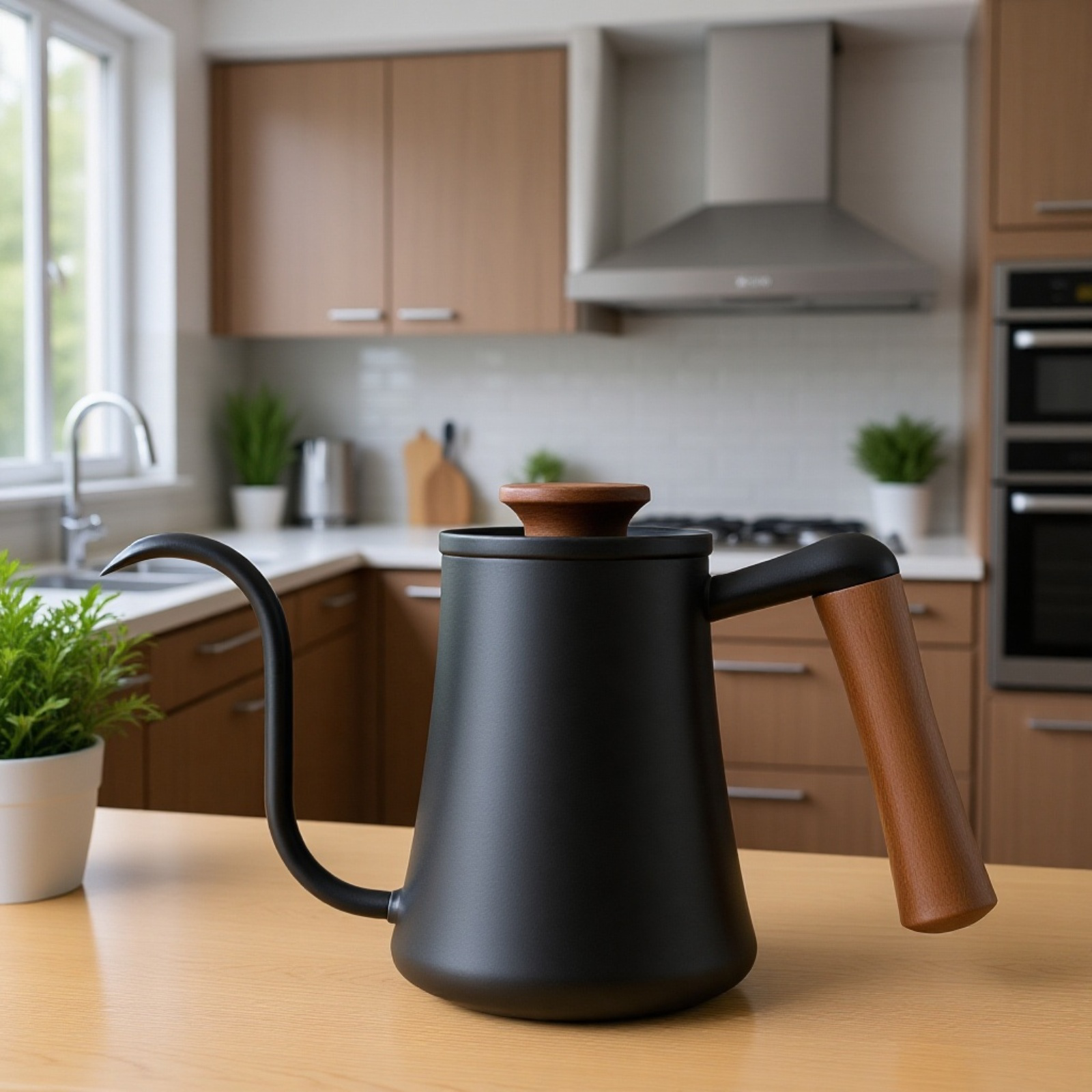 Handgebrühte Kaffeekanne Haushalt hängendes Ohr Schwanenhalskanne Kaffee handgebrühte Kanne 304 Edel