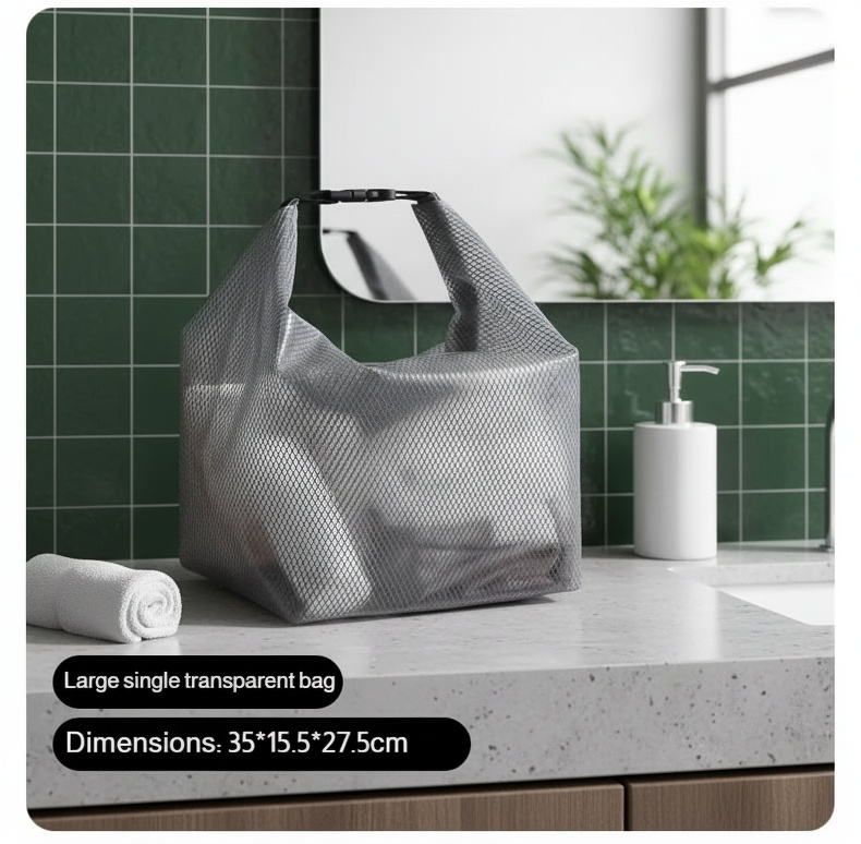 Close-up of four-color waterproof storage bag material