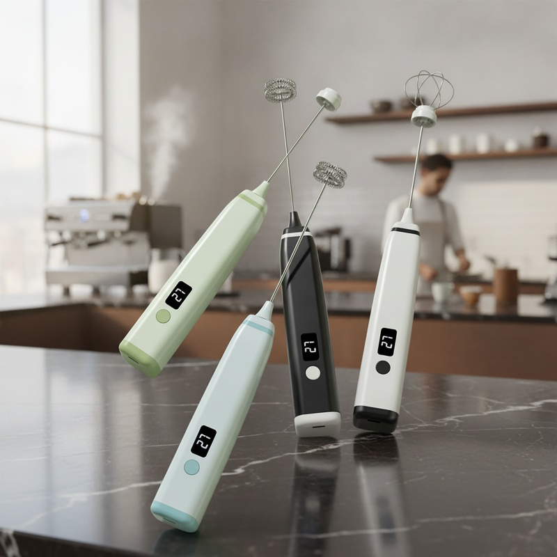 Espumador de leche eléctrico portátil, batidor de café y huevos, mezclador de mano para el hogar