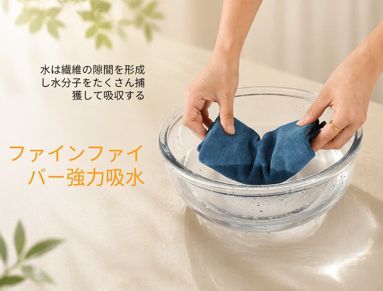 マイクロファイバー素材のカー拭きタオル