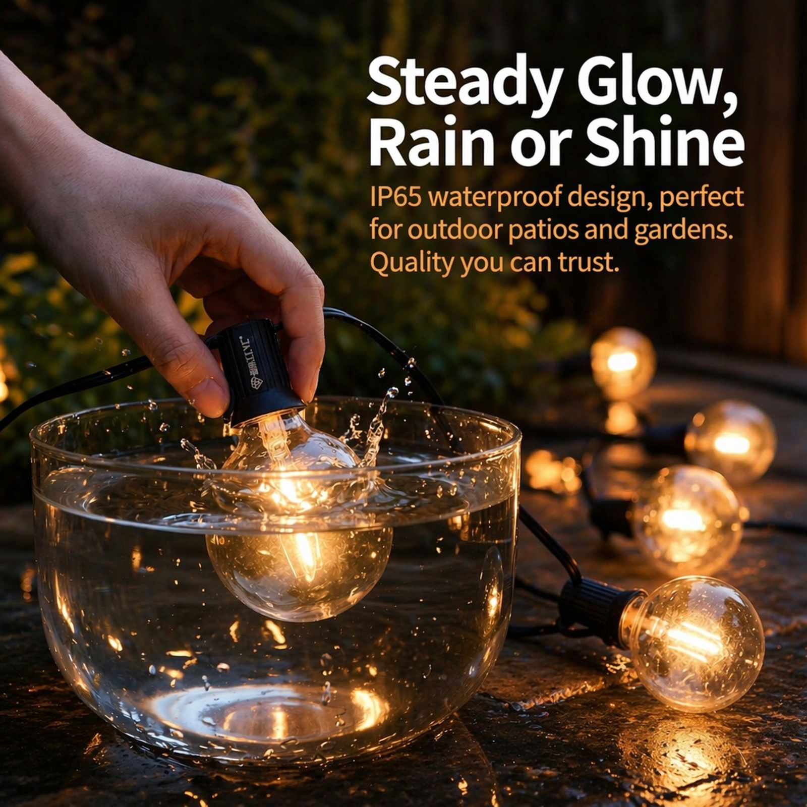 30-meter LED string light, 50 bulbs, outdoor string light
