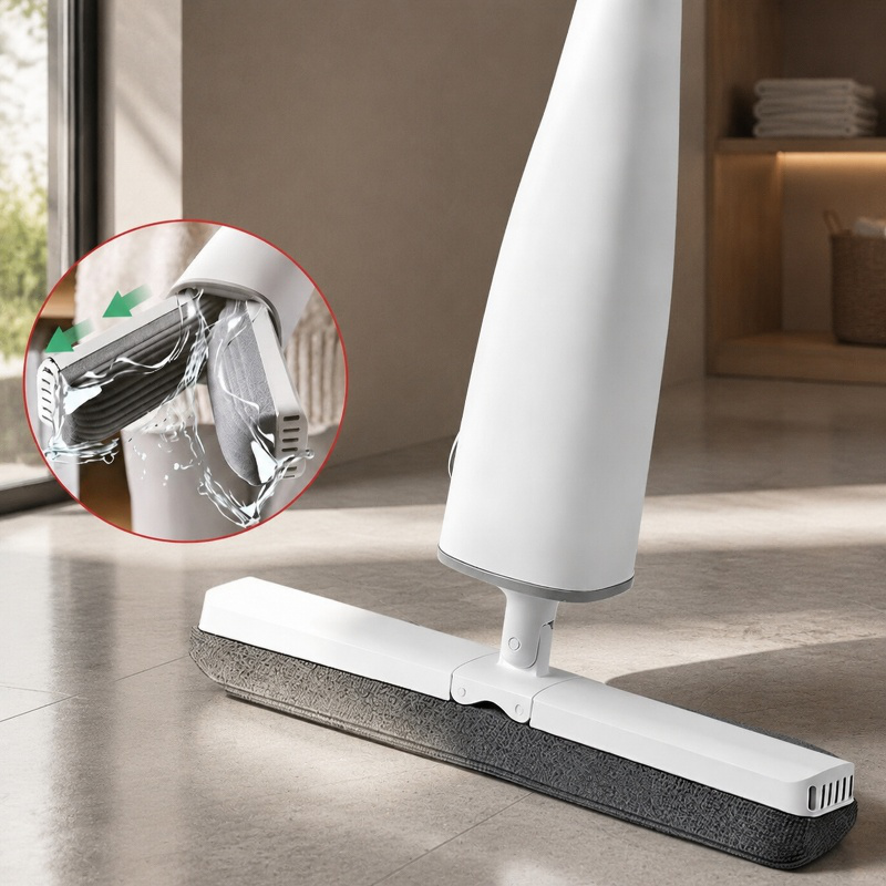 Domácí mop s absorpční bavlněnou hlavicí, není potřeba praní