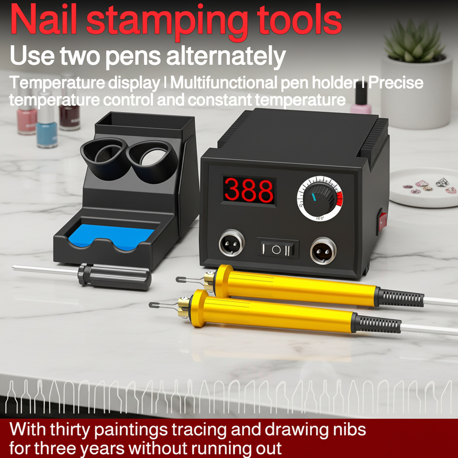 Temperature Adjustable Pyrography Machine Gourd Wood Burning Tool Kit