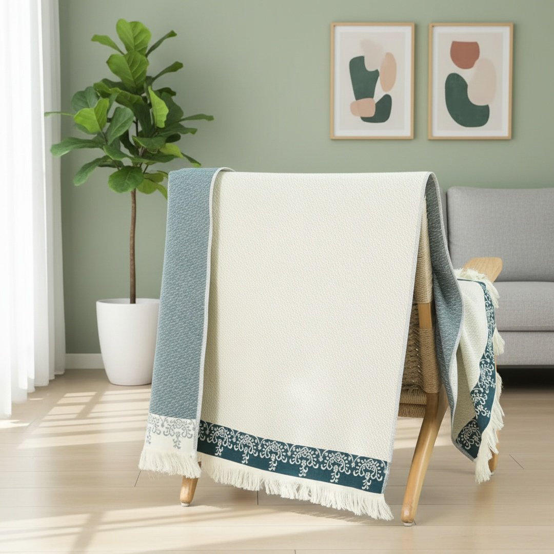 Luxury jacquard yarn bath towel multi-layer design