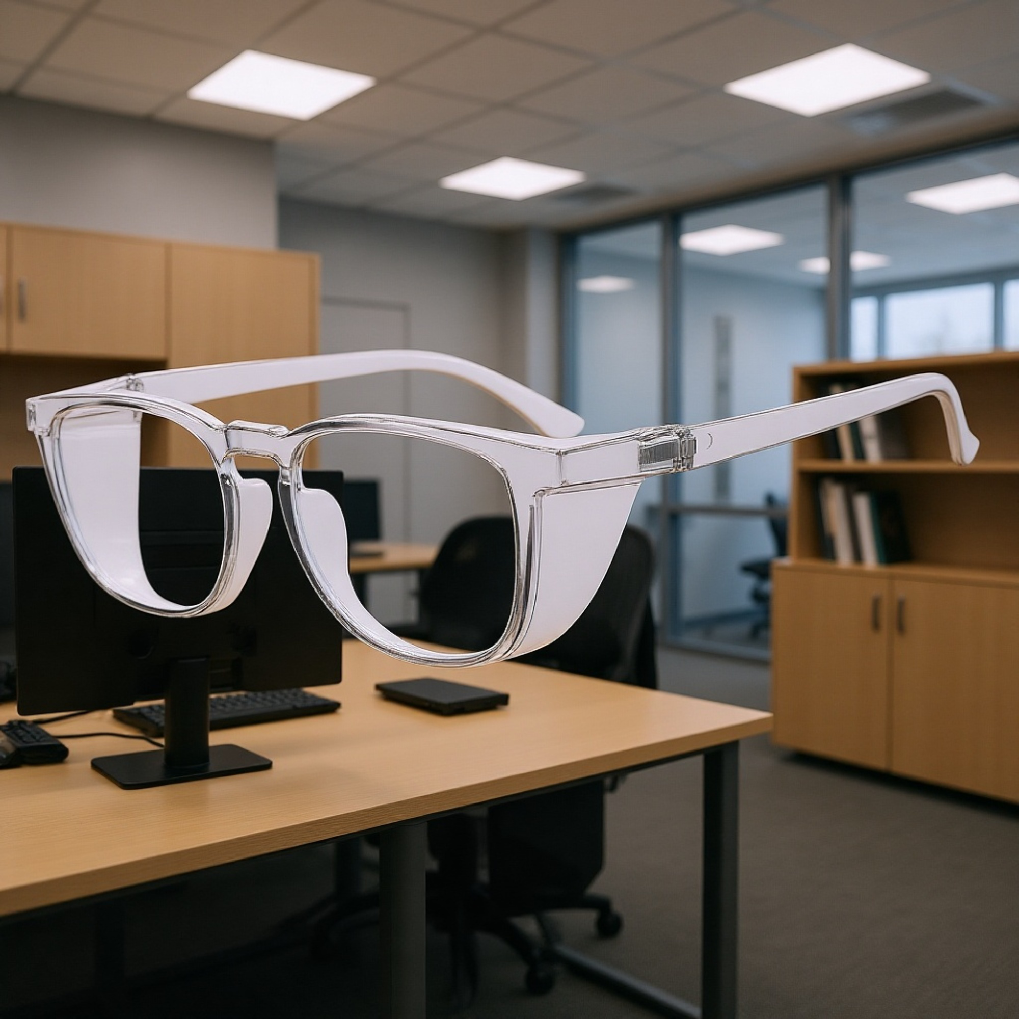 花粉症用保護メガネ 飛沫防止曇り止めレンズ