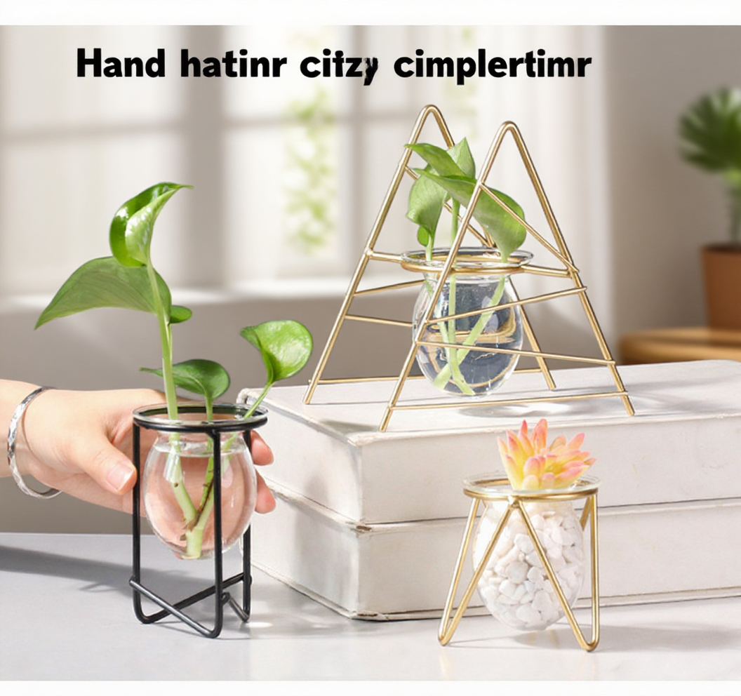 Průhledná skleněná váza s čerstvými květinami