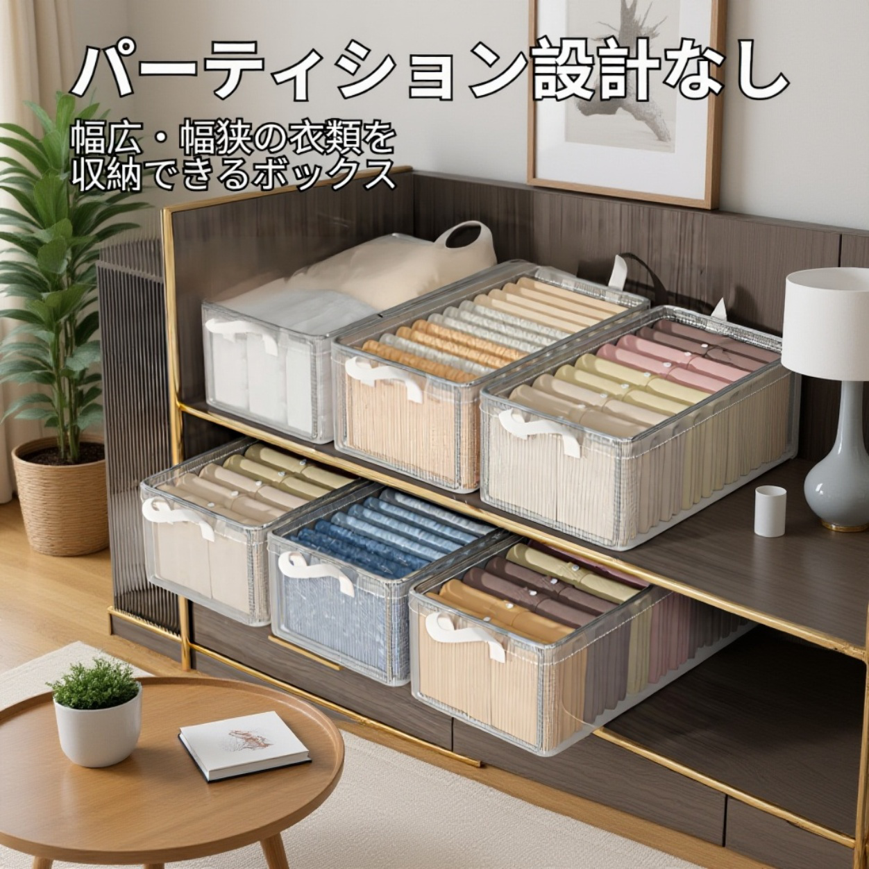 衣類をすっきり収納できる収納ボックス