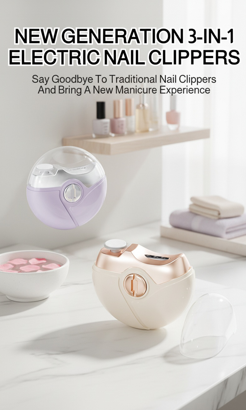 3-in-1 electric nail clipper and grinder product overview